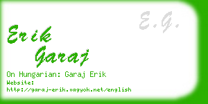 erik garaj business card